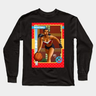 M Monet Basketball Card Long Sleeve T-Shirt